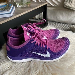 Nike Free Flyknit shades of purple new condition